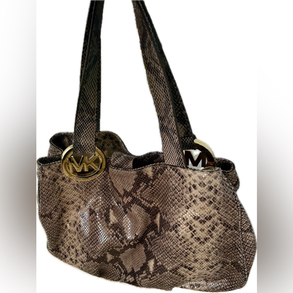 Michael Kors Snake Print Hobo Bag